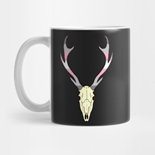 Demigirl Pride Deer Skull Mug